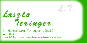 laszlo teringer business card